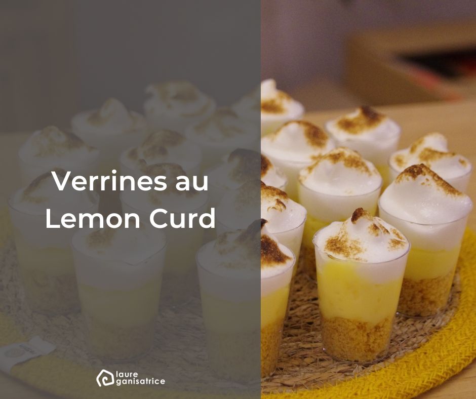 Verrine au lemon curd et sablés bretons