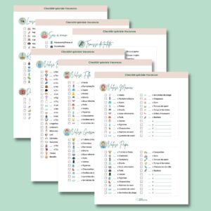 Une checklist pour ne rien oublier dans sa valise pour les vacances. Bébé, pharmacie, loisirs, tout y passe. Télécharge-la gratuitement